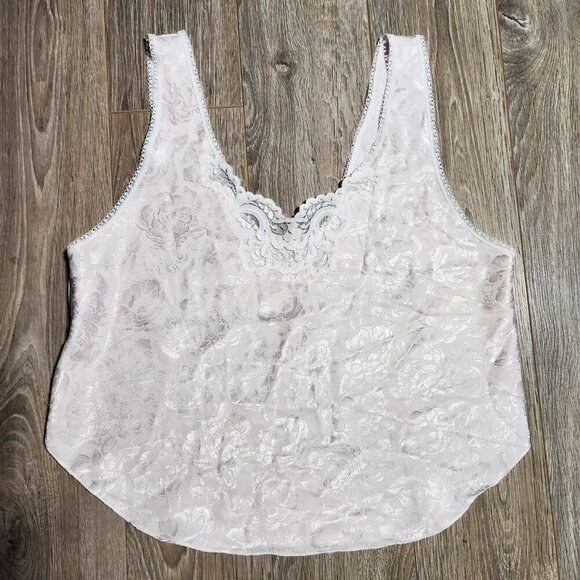 Vintage 90s light pink and white coquette princess lace lingerie top - Picture 11 of 16